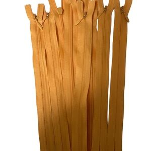 12 Orange 8” Invisible YKK Zippets